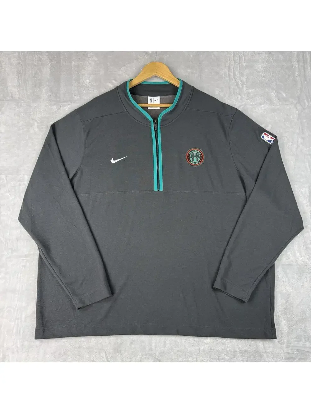 Nike NBA Washington Wizards Dri Fit Quarter Zip Pullover Mens 3XL Training Court